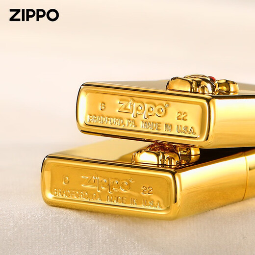 
ZIPPO EDGE lighter genuine gold-plated 18K zodiac rabbit year limited Valentine's Day gift Zhibao gift 18k gold-plated rabbit-stand-oil-free dy9902tz