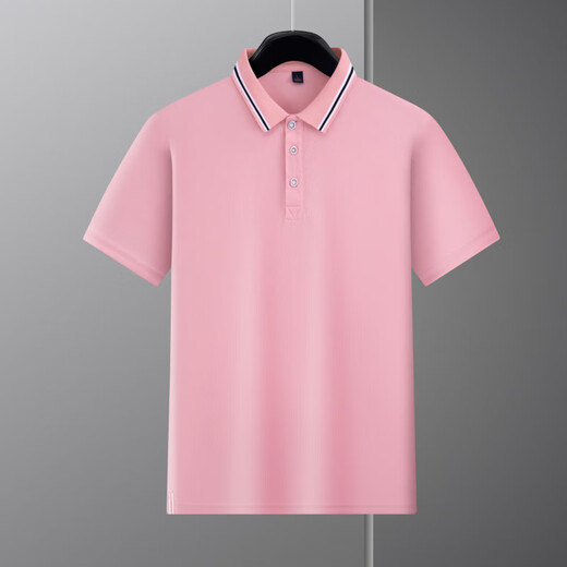 Skala Paul 2025 Sommer Neues Lappel kurzärärmig T-Shirt Herren-halbärmelige Business Casual T-Shirt Herren Kleidung Feste Farbe loser Bzjm679 Black M.