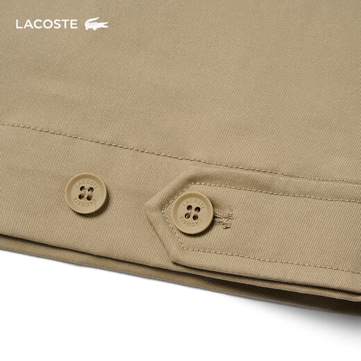 LACOSTE【王一博同款】法国鳄鱼男装25春夏标准版防泼水行政夹克|BH7027 CB8/驼色 S (165) 46