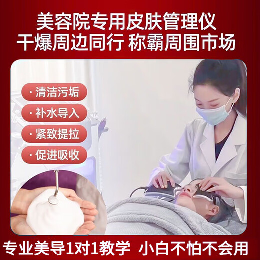 Black Pearl Skin Management Comprehensive Instrument, Beauty Salon Special Hydrogen and Oxygen Bubble Beauty Instrument to Suction Blackheads and Inject Oxygen, White Pearl 11 Heads (Metal Material)