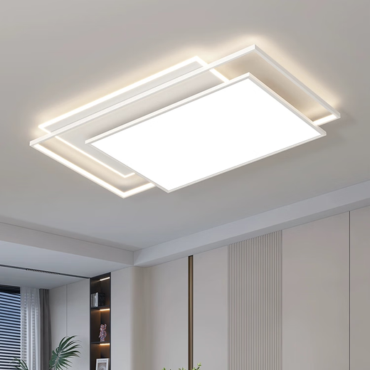 简顿普瑞护眼极简客厅灯线条几何设计现代风全光谱无缝灯具 130W 28㎡内适用 1105lm A款三色