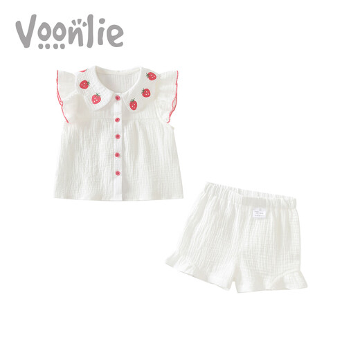 凡猎女童套装夏装2025新款儿童洋气时髦小童衣服宝宝休闲两件套夏季潮 粉色 90 cm