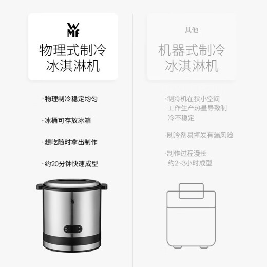 
WMF [National Subsidy] Ice Cream Machine Household Stainless Steel Yogurt Machine Physical Refrigeration Small Homemade Ice Cream Machine