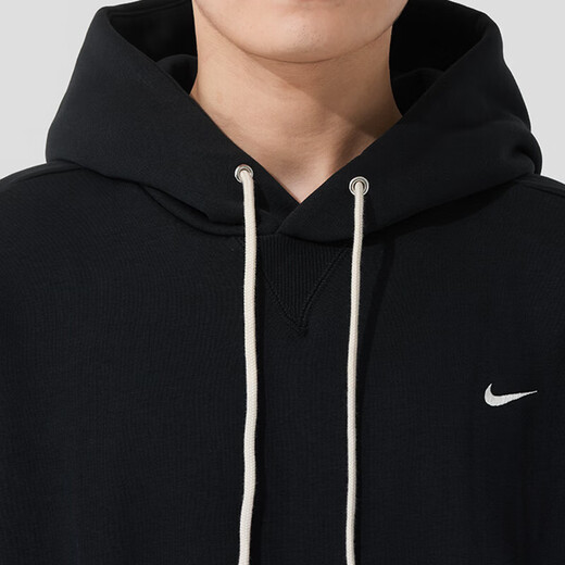 Nike (NIKE) sweatshirt men's jacket summer new style training sports hooded windproof casual velvet pullover HJ3882-010 HJ3882-010 Black/light ivory white XL