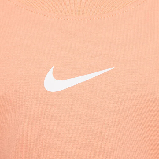 Nike (NIKE) official basic T-shirt for girls and young children summer pure cotton casual round neck knitted cotton IM4494 844 apricot flour 110 XS