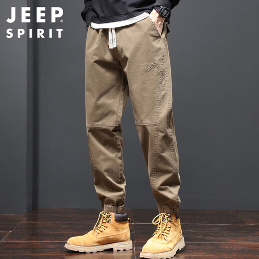 
JEEP SPIRIT Jeep Work Pants Men's Autumn Legs Casual Pants Men's Korean Style Pants Men Camel XL