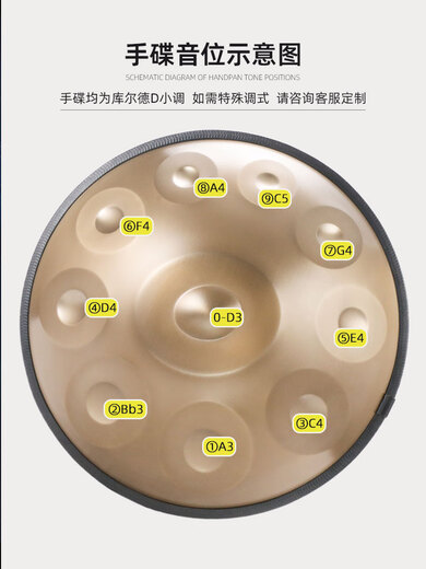 White Dragon Roar Handpan Hand D D Minor Percussion Initial Beginners Professional Hand D 9 Tone 10 Tone 12 Tone Sunbird 10 Tone [Advanced Model]