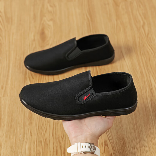 Warrior canvas shoes men's shoes casual shoes lightweight wear-resistant versatile board shoes WXY(S)-6228 black 43