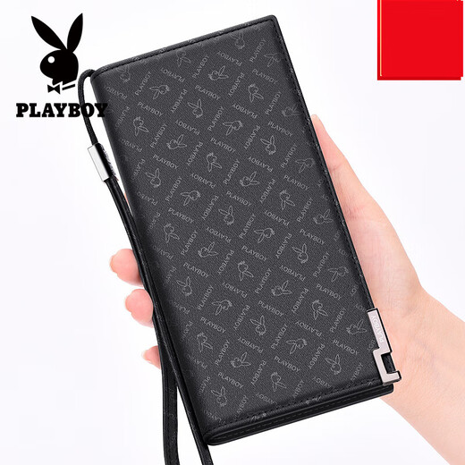 Playboy (Playboy) Playboy Wallet Herren Lange Large-Kapazitätskarten-Tasche Brieftasche mehrerer Kartenhand-Grab-Tasche Kupplung Wallet Herren Mode grau 9731-0h [Verbesserte Kapazität]