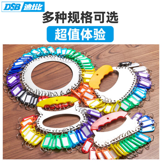 DSB (Disby) Red Key Disk 18-bit Key Ring Landlord Tag Card Chain Management Key Chain Thickened Stainless Steel Mark Storage (with 23 Marking Cards)

