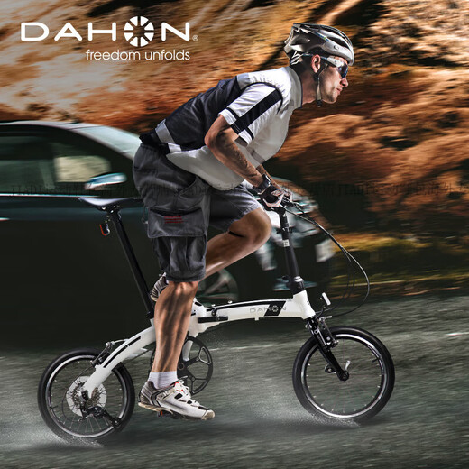 大行（DAHON）16寸迷你超轻9变速折叠自行车学生成人男女式单车PAA694官方正品 AIR云(白) 16英寸 x 16英寸