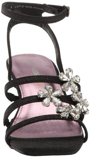 Steve Madden Girls' Lottie Heeled Sandals, Black, 2 Kids Black 2 Kids