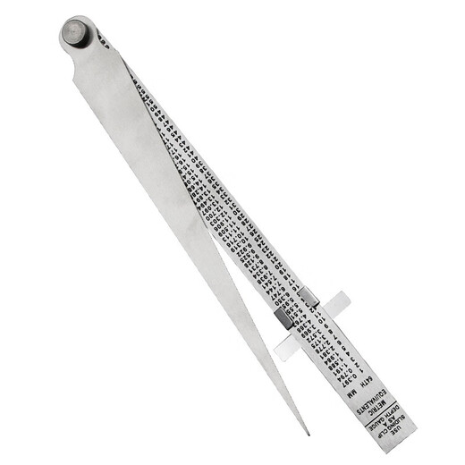 DITRON gap ruler steel ruler stainless steel feeler ruler tapered ruler wedge tapered ruler high-precision aperture ruler two-piece set