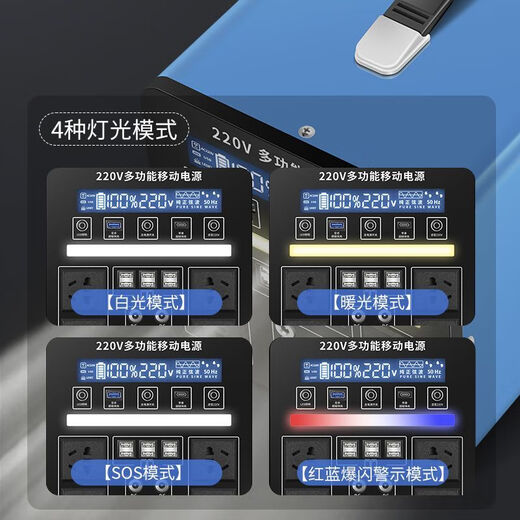 Mobile power supply outdoor 220v high power smart fast charging portable socket for self-driving tour live broadcast camping stalls 1W 800W 3.6 million mAh 5.5 degree type