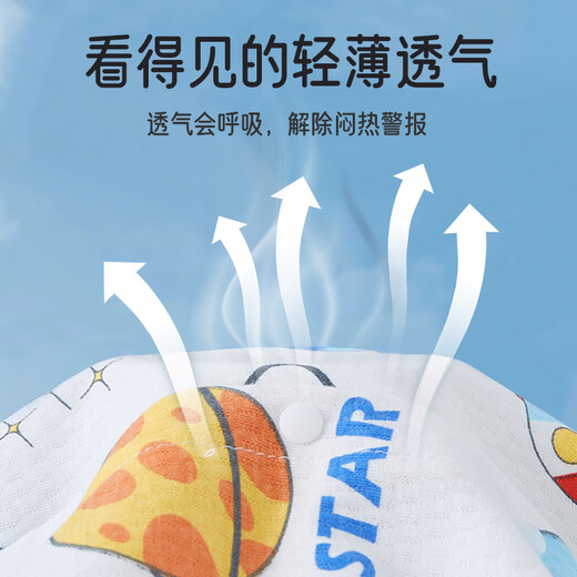 
Aibaoshi baby onesie summer baby half-sleeved trousers crawling clothes newborn mesh pajama cute lion T159 73cm