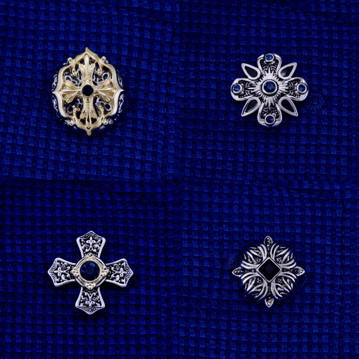 斯巴达男士胸针男士西装胸针西服胸花胸口针扣领口领针镀白金个性复古女 甘尼克斯镀白金胸针配图示饰品盒