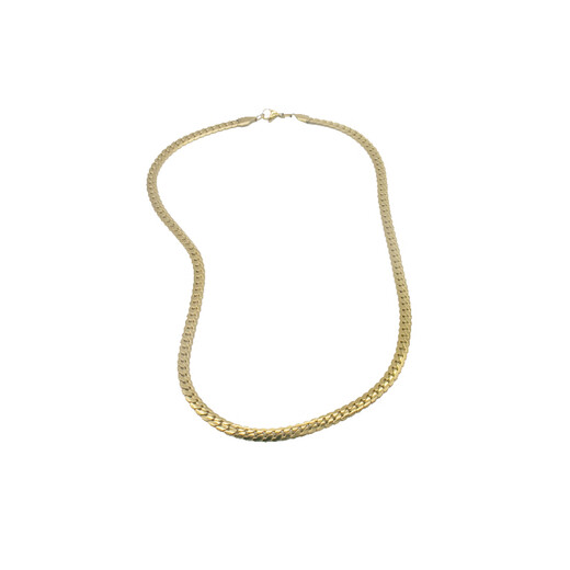 Yadige AU750 genuine gold with certificate and guaranteed value 18K gold necklace thick chain clavicle chain for men and women ins simple temperament AU750 gold 18K gold with certificate S