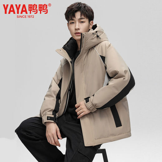 Duck Duck Wang Yibo same style down jacket men's thickened short hooded 2025 winter new trend warm jacket trend