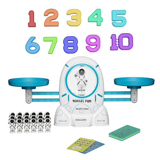 CABETO DE CONDIUSO ESCALA DE BALECA DIGITAL DE NIÑOS Montessori Educación temprana Escala de rana Adición de juguetes y número de sustracción Pensamiento lógico Juguete gran tamaño-Puppy + 20 Peso + 10 Números