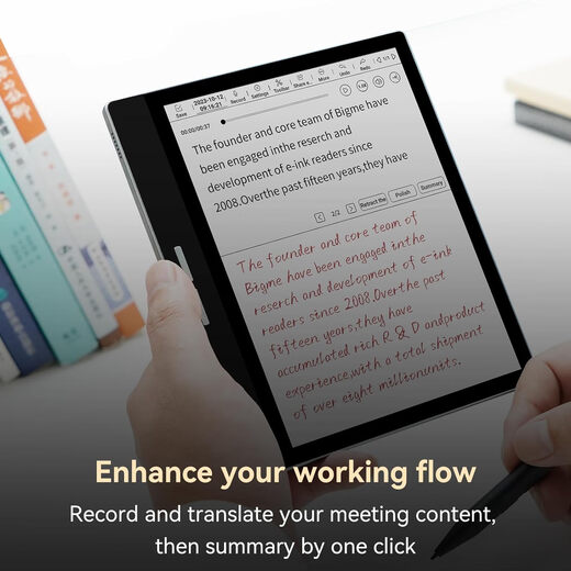 BigMebigme Overseas Edition B751C Color Ink Bildschirm Smart Ai Office Book 7 Zoll Elektrische Papierbuch Reader E-Book Schwarz-Weiß B751+ Originalscheide+ Stiftspot offizieller Standard