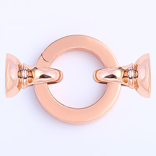 Shaoyu 18K gold bead chain buckle inlaid with diamonds, pearls and jade necklace buckle accessories connecting buckle interface DIY accessories 18K gold medium size_plain gold cap + diamond connecting buckle