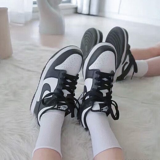 耐克（NIKE）男鞋大童女鞋情侣鞋 2025夏季新款运动鞋DUNK休闲鞋透气滑板鞋 男鞋DD1391-100/女鞋CW1590-100 35.5