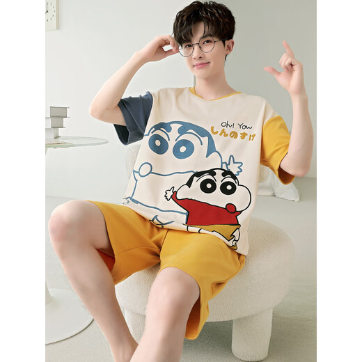 Liu Chaobu Pajamas Pajamas Pajamas Algodón de algodón de verano 2025 Nuevo adolescente delgada Caricomunidad de alumno gran tamaño WB-1343 M pequeño adecuado para aproximadamente 155 cm de altura y peso 80-