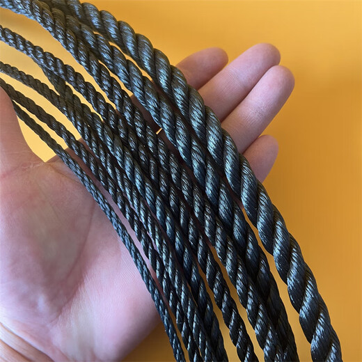 Strong, high-strength, wear-resistant nylon rope, binding rope, braided rope, plastic rope, black pull-net fishing net rope, outdoor, dark green, 8mm thick, 50 meters