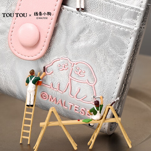 Toutou2025 line puppy joint short birthday gift multi-card slot coin purse clutch bag for girlfriend