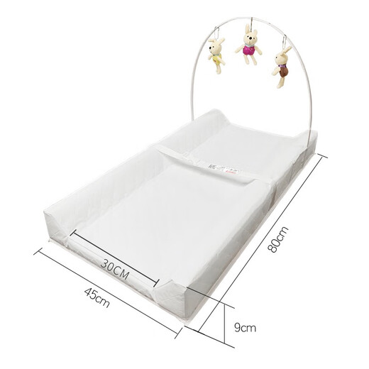 Ebeth baby cot diaper table portable bed touch pad care table baby bed changing diapers can be moved three-sided protective crib bed