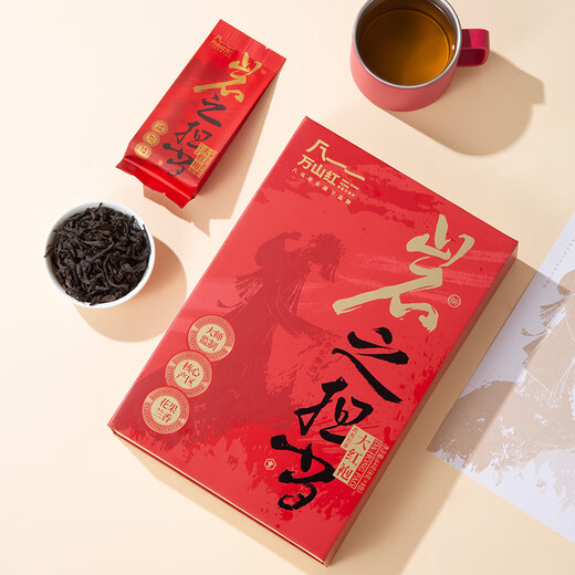 Wanshan Red Oolong Tea, Yanzhidao Wuyi Rock Tea Dahongpao 64g Gift box tea gift