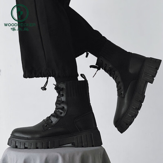 Holzspecker 2025 Martin Boots Britische neue Arbeitsstiefel gestrickt Oberflächenfliege mit mittlerem und hohen oberen Herrenschuhen atmungsaktiv