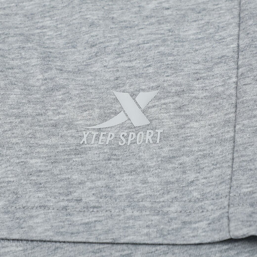 
XTEP (XTEP) sports suit for women in summer breathable knitted cotton short-sleeved T-shirt and shorts two-piece set moisture-absorbing and sweating outdoor clothing Laurel powder + shorts [cotton two-piece set] L/175