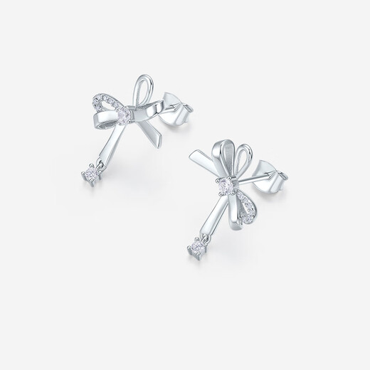 Saturday Fortune Earrings Women's Bow Earrings S925 Silver High-Quality Birthday Gift J0914935 Pair