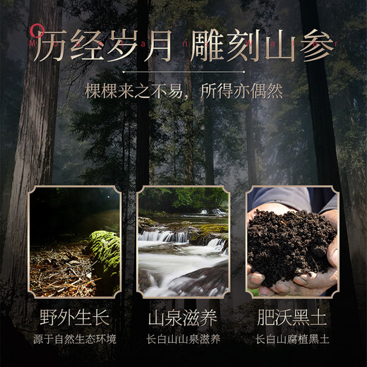 长白山人参约20年林下参约2指芦（残参整箱）30克*15盒装煲汤泡酒材料野山参