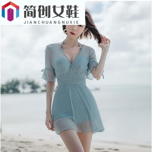 ZKHE游泳衣微胖女士2025新款连体裙 13603粉色 L(建议100-112斤) 均码
