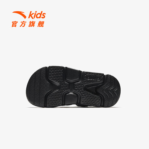 ANTA Sandalias para niños para hombres y mujeres 2026 Verano Nuevo Velcro Arco al aire libre Punta abierta Zapatos de playa Hombres Negro/Plata-4 28 Longitud interior del zapato 17,5 cm