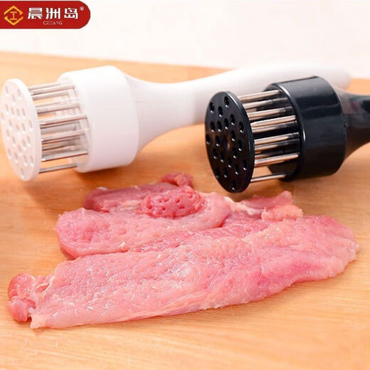 晨洲岛牛排扎孔器家用断筋嫩肉针猪扒鸡排鸡翅松肉针敲肉锤不锈钢猪皮插 一个装 【白色肉排针】断筋入味