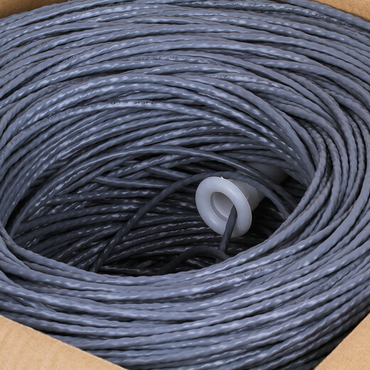 秋叶原六类千兆非屏蔽网线超6类纯铜双绞线万兆家用高速305米一箱 QS6167六类室外防水双屏蔽网线 40米