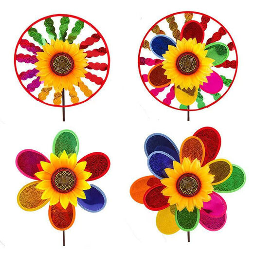 12h00 Carton de dessin animé en plastique en plastique Double couche colorée de tournesol coloré