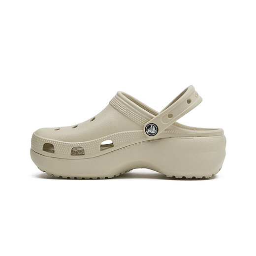 卡洛驰crocs 云朵洞洞鞋女士厚底休闲凉鞋卡骆户外沙滩鞋增高女鞋拖鞋 云朵骨白色 38 M6(240mm)