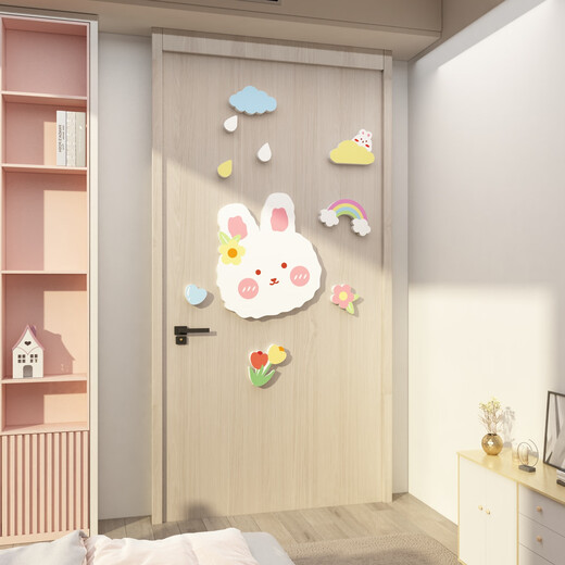 
Internet celebrity girl children's small room decoration bedside decoration renovation supplies princess bedroom rabbit wall stickers 16797 rabbit moon - picture color 10mm super large