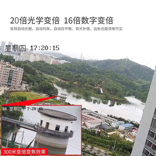 海康威视监控摄像头 6英寸室外高清360度全景智能变焦云台球机 200万+23变倍+网线供电6223IW-DE