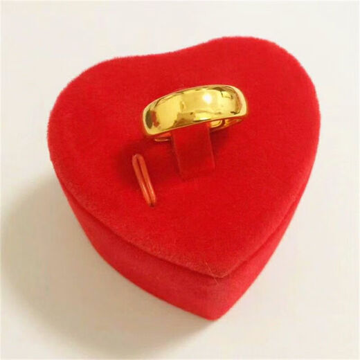 Ya Ge Vietnamese sand gold men and women gold glossy ring that does not fade when opened, simple gold, super popular in 2025 as a gift for girlfriends and couples