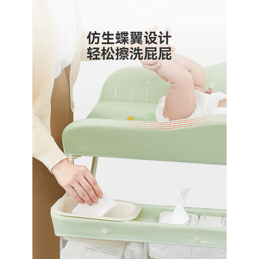 ABCMOKOO艾瑟尿布台婴儿护理台新生儿宝宝多功能按摩抚触换尿布台 莫兰迪绿【赛缇-PRO MAX旗舰款】