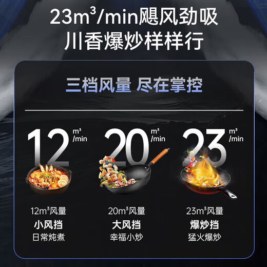 海尔（Haier）抽油烟机家用顶侧底五吸 PL9721Q油烟机23m³顶侧双吸式厨房排油烟机灶具套装 Leader系列 PL9721Q+Q2BEA