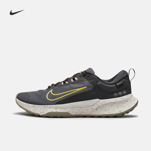 耐克（NIKE）官方JUNIPER TRAIL 2 GORE-TEX防水男子越野跑步鞋HM9734 200中灰/耀黄/沙漠卡其/幻影灰白 38.5