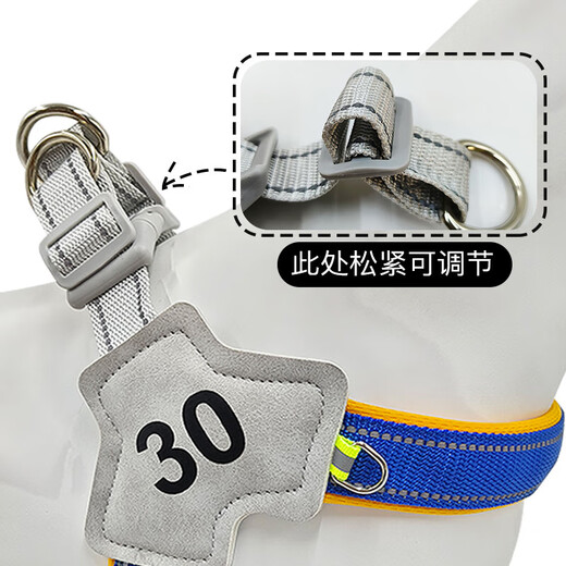 Pet Harness Dog Leash Large, Medium and Small Dog Rope Purple Set M Adjustment Range 46-56cm