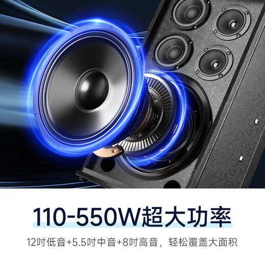 先科（SAST）专业中小型会议室音响设备全套无线话筒功放音响套装背景音乐培训会议专用系统蓝牙功放壁挂音箱 两12吋会议音响+四话筒四鹅颈(100-220平)