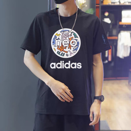 Adidas à manches courtes pour hommes Sports respirants et t-shirts imprimés décontractés HD7265HD7267HC9712 Authentiques HC9711 XL (185/104A)